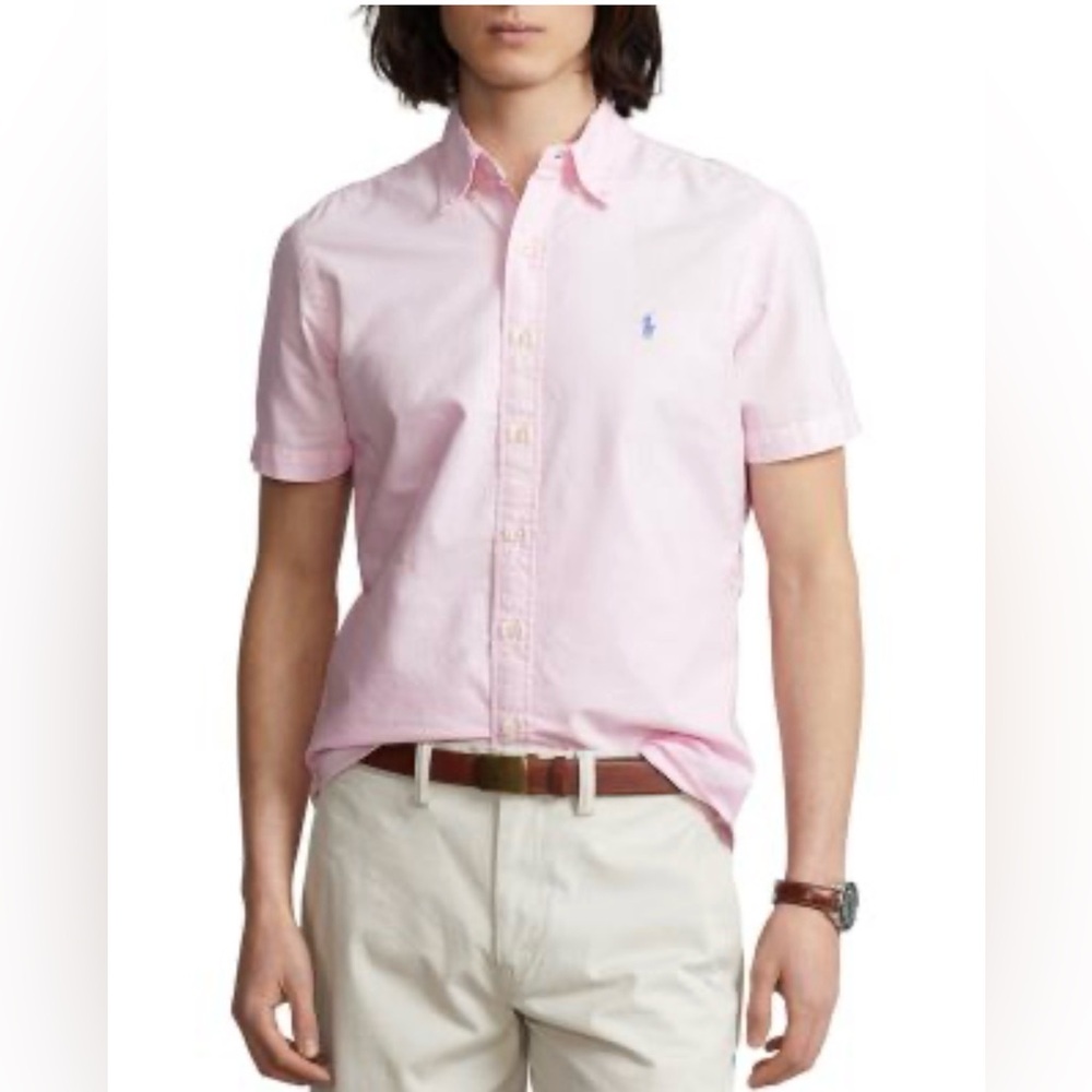 PoRalph Lauren Men's Light Pink Button Down Shirt SZ:XXL